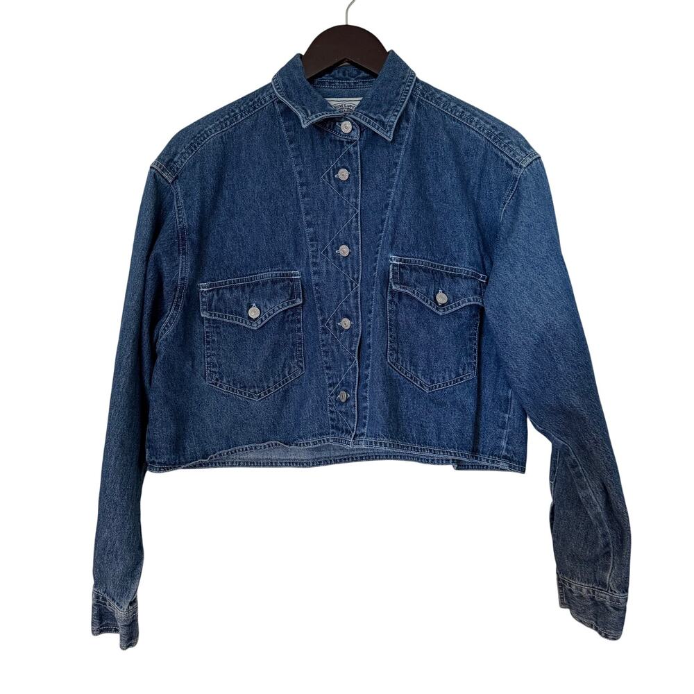 Vintage 90s Levi's Cropped Western Denim Shirt